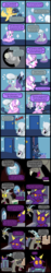 Size: 2000x10738 | Tagged: safe, artist:magerblutooth, diamond tiara, discord, silver spoon, oc, oc:dazzle, oc:il, oc:peal, cat, earth pony, imp, pony, comic:diamond and dazzle, g4, chair, comic, contract, female, filly, foal, jelly beans