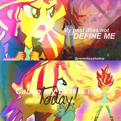 Size: 640x640 | Tagged: safe, edit, edited screencap, screencap, sunset shimmer, equestria girls, g4, my little pony equestria girls: rainbow rocks, my past is not today, sunset satan