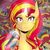 Size: 515x515 | Tagged: safe, sunset shimmer, unicorn, equestria girls, g4, my little pony equestria girls, my little pony equestria girls: rainbow rocks, my past is not today, big crown thingy, collage, glowing horn, horn, jewelry, magic, microphone, multeity, regalia, shimmerstorm, sunset satan, telekinesis, zoom layer