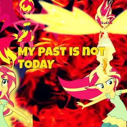 Size: 640x640 | Tagged: safe, sunset shimmer, equestria girls, g4, my little pony equestria girls, my little pony equestria girls: friendship games, my past is not today, daydream shimmer, sunset satan, sunset's conscience