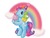 Size: 500x383 | Tagged: safe, rainbow dash (g3), pony, g3, official, bipedal, female, food, ice cream, licking, rainbow, simple background, solo, tongue out, white background