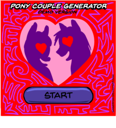 Size: 606x671 | Tagged: safe, artist:gingerfoxy, pony, pony couple generator, game, generator, heart eyes, oh no, preview, silhouette, this will end in marriage, this will end in tears, this will not end well, wingding eyes