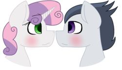 Size: 1134x654 | Tagged: safe, artist:kingjett15, rumble, sweetie belle, g4, female, male, ship:rumbelle, shipping, straight