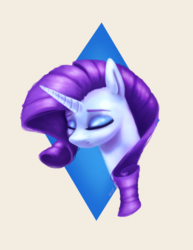 Size: 900x1163 | Tagged: safe, artist:eternalsubscriber, rarity, pony, g4, bust, eyes closed, female, solo