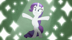 Size: 1280x720 | Tagged: safe, screencap, rarity, pony, unicorn, fake it 'til you make it, g4, bipedal, female, mare, pose, solo, standing