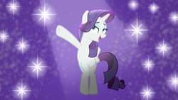 Size: 1280x720 | Tagged: safe, screencap, rarity, pony, unicorn, fake it 'til you make it, g4, bipedal, fabulous, female, hooves on hips, mare, pose, showpony, solo, standing