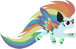 Size: 760x493 | Tagged: safe, artist:selenaede, artist:user15432, rainbow dash, pegasus, pony, elements of insanity, g4, alternate cutie mark, alternate universe, base used, colored wings, multicolored wings, rainbine, rainbine ears, rainbow hair, rainbow power, rainbow power-ified, rainbow wings, solo