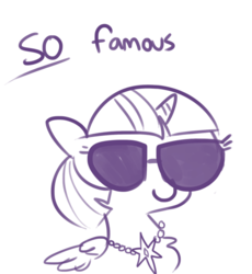 Size: 817x889 | Tagged: safe, artist:tjpones, twilight sparkle, alicorn, pony, g4, female, jewelry, mare, monochrome, necklace, simple background, sketch, solo, sunglasses, twilight sparkle (alicorn), twilightlicious, white background