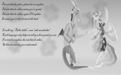 Size: 2886x1787 | Tagged: safe, artist:mr100dragon100, discord, princess celestia, g4, bipedal, clothes, dancing, dress, female, grayscale, male, monochrome, ship:dislestia, shipping, song, straight, suit