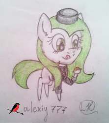 Size: 1018x1144 | Tagged: safe, artist:podkovka, oc, oc only, oc:alexiy777, pony, chibi, cute, hawks, solo, traditional art