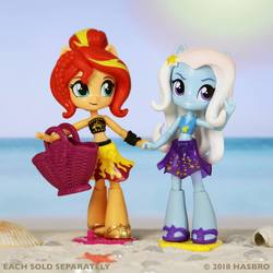 Size: 1080x1080 | Tagged: safe, sunset shimmer, trixie, equestria girls, g4, my little pony equestria girls: better together, official, clothes, doll, duo, equestria girls minis, female, irl, photo, swimsuit, toy