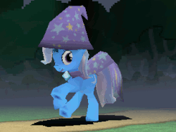 Size: 640x480 | Tagged: dead source, safe, artist:fillerartist, trixie, pony, unicorn, g4, 3d, 4:3, aesthetics, animated, blender, cute, diatrixes, female, looking at you, low poly, mare, nintendo 64, open mouth, playstation, retro, running, smiling, solo, style emulation, super mario 64, super mario bros., underhoof, walk cycle, walking