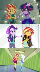 Size: 2048x3642 | Tagged: safe, screencap, sci-twi, starlight glimmer, sunset shimmer, trixie, twilight sparkle, equestria girls, equestria girls series, equestria girls specials, forgotten friendship, g4, mirror magic, my little pony equestria girls: legend of everfree, high res, punch