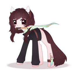 Size: 1000x1000 | Tagged: safe, artist:goodammi09, oc, oc only, earth pony, pony, clothes, mouth hold, simple background, solo, sword, weapon, white background