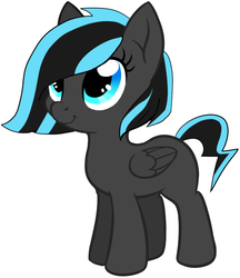 Size: 627x726 | Tagged: safe, artist:kitsuna020, oc, oc only, oc:electronic blue, pony, cute, female, filly, solo