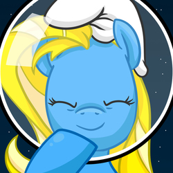 Size: 625x625 | Tagged: safe, oc, oc only, oc:twinkiepie, pony, solo, space helmet