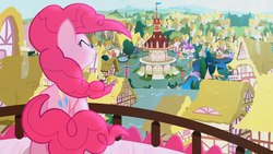 Size: 1920x1080 | Tagged: safe, pinkie pie, g4, pinkie pride, eyes closed, pinkie's lament, ponyville, singing