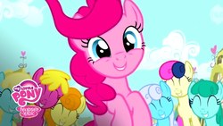 Size: 1920x1080 | Tagged: safe, screencap, pinkie pie, earth pony, pony, a friend in deed, g4, happy, singing, smile song