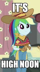 Size: 240x427 | Tagged: safe, edit, edited screencap, screencap, rainbow dash, equestria girls, equestria girls specials, g4, my little pony equestria girls: dance magic, cowgirl outfit, cropped, image macro, meme, solo focus