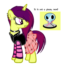 Size: 586x589 | Tagged: safe, oc, oc:morgana, female, goth pony, makeover, makeup, mare, ponysona, story included