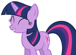 Size: 3740x2724 | Tagged: safe, artist:andoanimalia, twilight sparkle, pony, unicorn, g4, owl's well that ends well, ^^, cute, eyes closed, female, high res, mare, simple background, smiling, solo, transparent background, twiabetes, unicorn twilight, vector