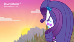 Size: 1920x1080 | Tagged: safe, screencap, rarity, equestria girls, g4, lost and found, my little pony equestria girls: better together, clothes, female, slowpoke, solo, sunset, swimsuit, tree