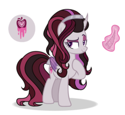 Size: 1024x942 | Tagged: safe, artist:mintoria, oc, oc only, oc:dawn, alicorn, pony, curved horn, cutie mark, female, horn, magic, mare, simple background, solo, transparent background, two toned wings