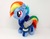 Size: 1500x1184 | Tagged: safe, artist:hipsterowlet, rainbow dash, pony, g4, the cutie re-mark, alternate timeline, apocalypse dash, crystal war timeline, irl, photo, plushie, solo, torn ear