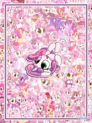 Size: 1100x1467 | Tagged: safe, artist:bobdude0, apple bloom, hondo flanks, parasol, princess luna, rarity, scootaloo, sweetie belle, twilight sparkle, alicorn, pony, unicorn, g4, :p, blushing, clothes, crying, cutie mark crusaders, female, filly, glasses, glowing horn, hat, hoodie, horn, magic, mare, on back, silly, telekinesis, tongue out, twilight sparkle (alicorn)
