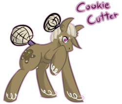 Size: 1280x1088 | Tagged: safe, artist:tartsarts, oc, oc only, oc:cookie cutter, pony, unicorn, cookie, food, hairnet, simple background, solo, transparent background