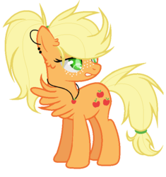Size: 594x632 | Tagged: safe, artist:puffydashie01, applejack, earth pony, pony, g4, base used, excessive chest fluff, female, simple background, solo, transparent background