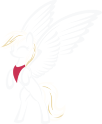 Size: 3000x3667 | Tagged: safe, artist:up1ter, oc, oc only, oc:wing nut, pegasus, pony, high res, lineart, neckerchief, partial color, rearing, simple background, solo, transparent background