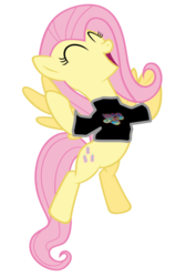 Size: 733x1090 | Tagged: safe, artist:ziomal1987, edit, vector edit, fluttershy, pony, g4, hurricane fluttershy, 1000 hours in ms paint, female, progressive rock, simple background, solo, transparent background, vector, yes