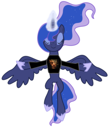 Size: 5600x6500 | Tagged: safe, artist:90sigma, artist:ziomal1987, princess luna, g4, .svg available, absurd resolution, cute, dream theater, glowing horn, horn, lunabetes, progressive metal, simple background, svg, t pose, transparent background, vector