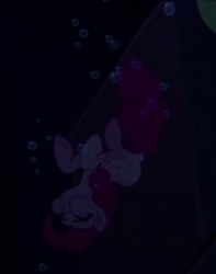 Size: 240x304 | Tagged: safe, screencap, pinkie pie, g4, my little pony: the movie, asphyxiation, bubble, cropped, drowning, puffy cheeks, underwater