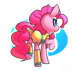 Size: 2385x2177 | Tagged: safe, alternate version, artist:sourspot, pinkie pie, earth pony, pony, g4, clothes, female, high res, mare, sweat