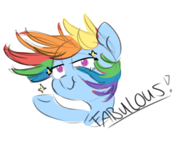 Size: 851x695 | Tagged: safe, artist:pucksterv, rainbow dash, pony, g4, fabulous, simple background, white background