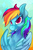 Size: 825x1255 | Tagged: safe, artist:halley-valentine, artist:hobbes-maxwell, rainbow dash, pony, chest fluff, ear fluff, female, smiling, solo, wingding eyes