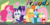 Size: 2000x1000 | Tagged: safe, artist:cadetredshirt, applejack, fluttershy, pinkie pie, rainbow dash, rarity, twilight sparkle, g4, banana, banana split, digital, eating, f.r.i.e.n.d.s, food, ice cream, mane six, minimalist, modern art, sundae