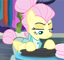 Size: 212x198 | Tagged: safe, screencap, fluttershy, pegasus, pony, fake it 'til you make it, g4, season 8, animated, cropped, female, loop, perfect loop, severeshy, solo