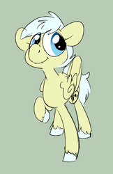 Size: 417x643 | Tagged: safe, artist:lilsunshinesam, oc, oc only, pegasus, pony, smiling, solo