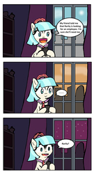 Size: 2558x4740 | Tagged: safe, artist:helsaabi, coco pommel, earth pony, pony, fake it 'til you make it, g4, :>, after, cellphone, coco's apartment, comic, female, implied rarity, manehattan, mare, phone, smartphone, solo, this will end in disappointment, waiting