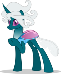 Size: 1022x1228 | Tagged: safe, artist:mlp-trailgrazer, oc, oc only, oc:elytron, changepony, pony, female, interspecies offspring, offspring, parent:rarity, parent:thorax, parents:thorarity, simple background, solo, transparent background