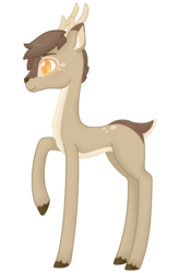 Size: 3500x5000 | Tagged: safe, artist:cupig, oc, oc only, oc:flick, deer, absurd resolution, adopted offspring, colored pupils, male, parent:big macintosh, parent:fluttershy, parents:fluttermac, simple background, solo, transparent background