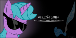 Size: 1000x500 | Tagged: safe, artist:wistan, artist:xscaralienx, oc, oc only, oc:averystrange, pony, solo