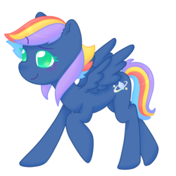 Size: 5000x5000 | Tagged: safe, artist:cupig, oc, oc only, oc:diamond dust, pegasus, pony, absurd resolution, colored pupils, female, mare, offspring, parent:rainbow dash, parent:soarin', parents:soarindash, rainbow hair, simple background, solo, transparent background