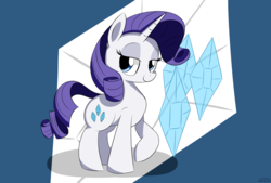 Size: 3496x2362 | Tagged: safe, artist:taurson, rarity, pony, unicorn, g4, diamond, female, high res, horn, looking at you, mare, solo