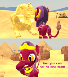 Size: 1920x2160 | Tagged: safe, artist:red4567, the sphinx, sphinx, g4, 3d, desert, egypt, missing nose, nose, source filmmaker, statue, tangled (disney)