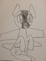 Size: 2448x3231 | Tagged: safe, artist:blastzone, oc, hybrid, original species, plane pony, pony, ask, cute, high res, original character do not steal, paper, pencil drawing, plane, smiling, traditional art, tumblr