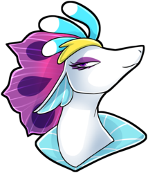 Size: 3171x3708 | Tagged: safe, artist:polyhexian, queen novo, seapony (g4), g4, my little pony: the movie, bust, female, high res, lidded eyes, simple background, solo, transparent background